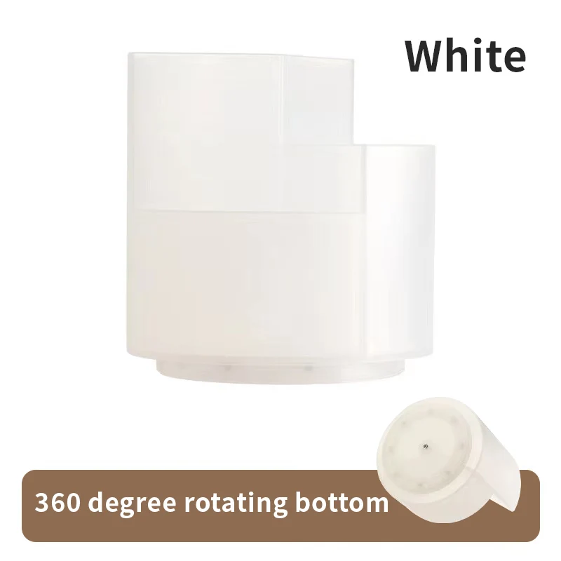 conteneur de rangement rotatif blanc